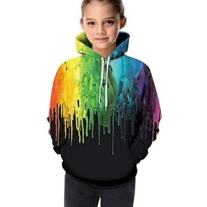 RAINBOW DRIP Unisex Pullover Hoodie